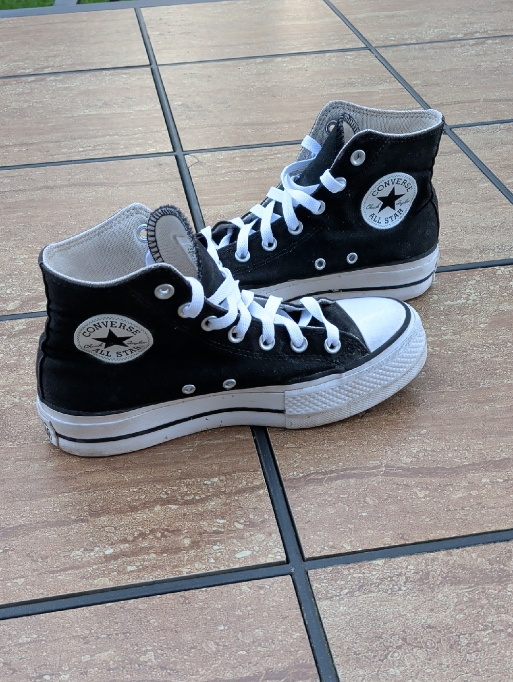 Converse Black & White High Top Sneakers
